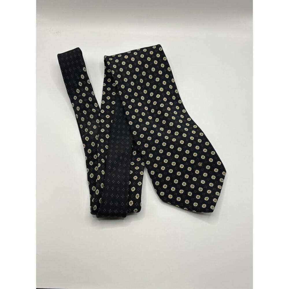 VERSACE Black & Gold Pattern Tie